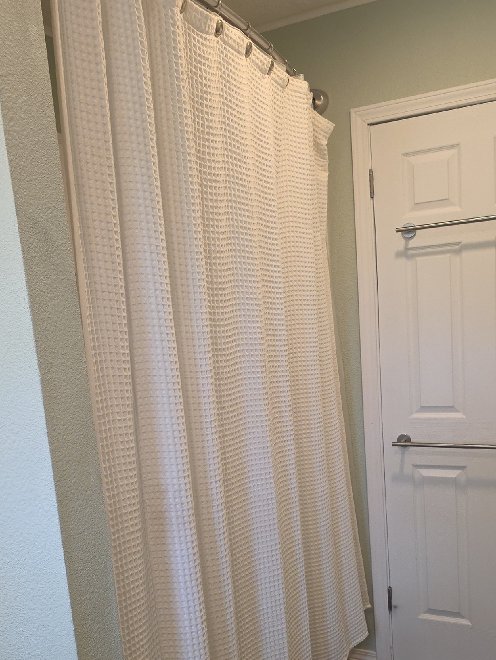 Better Homes And Gardens White Textured Shower Curtain Panel